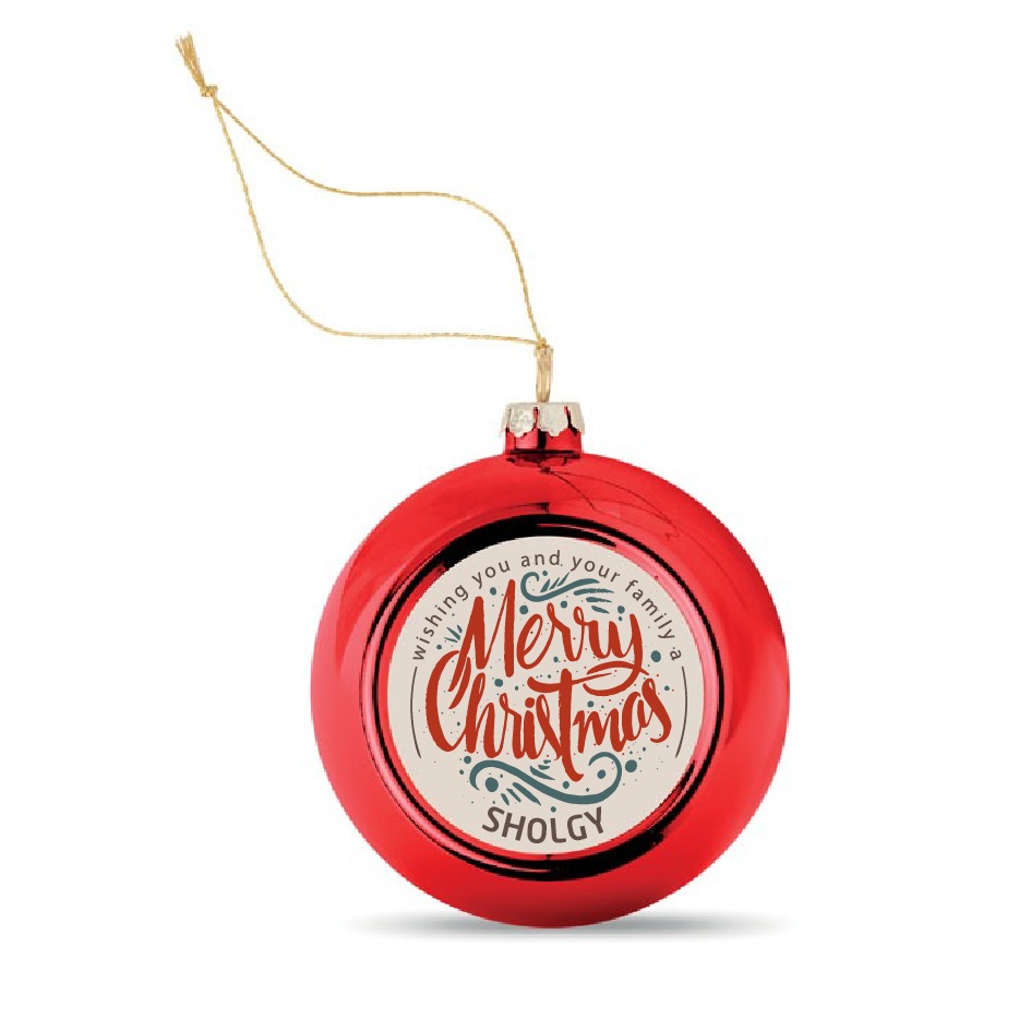 Red Christmas Bauble Personalized